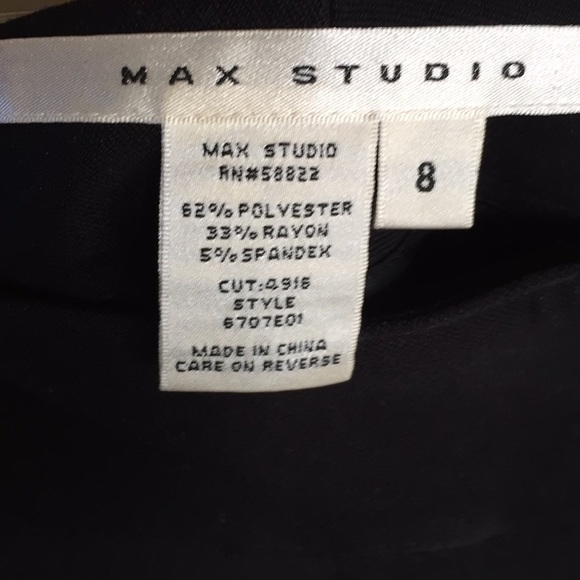 Max Studio long black shorts with cuffs. Size 8 - Picture 3 of 3